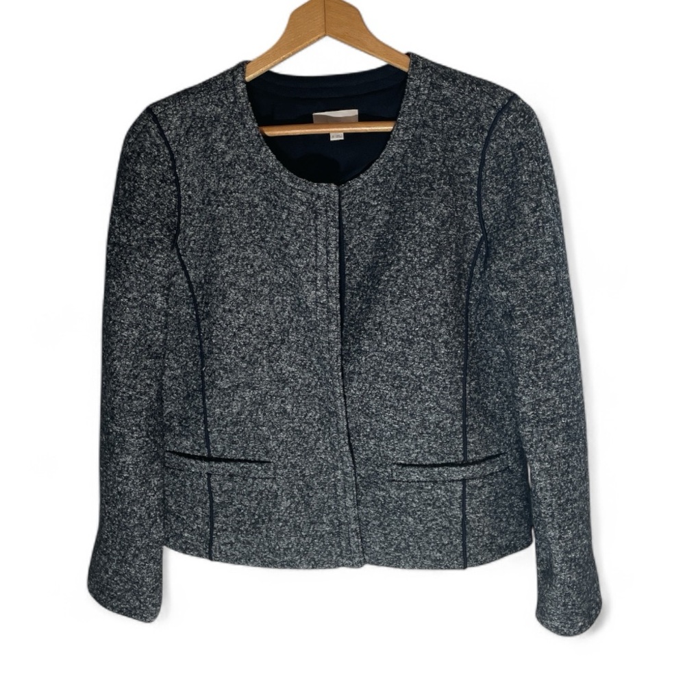 V3- LOFT Charcoal Tweed Blazer Women’s size 6